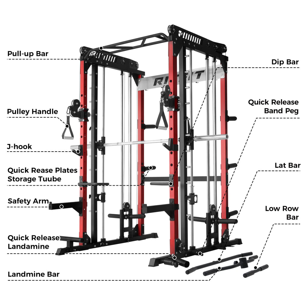 M1 PRO Smith Machine Home Gym Package Comprehensive All-In-One Workout System