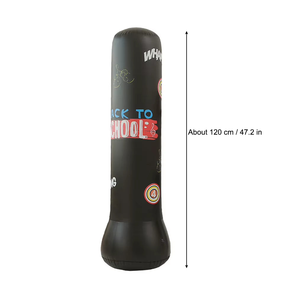 160Cm Boxing Punching Bag Inflatable Free-Stand Tumbler Muay Thai Training Pressure Relief Bounce Back Sandbag Kickboxing Bag