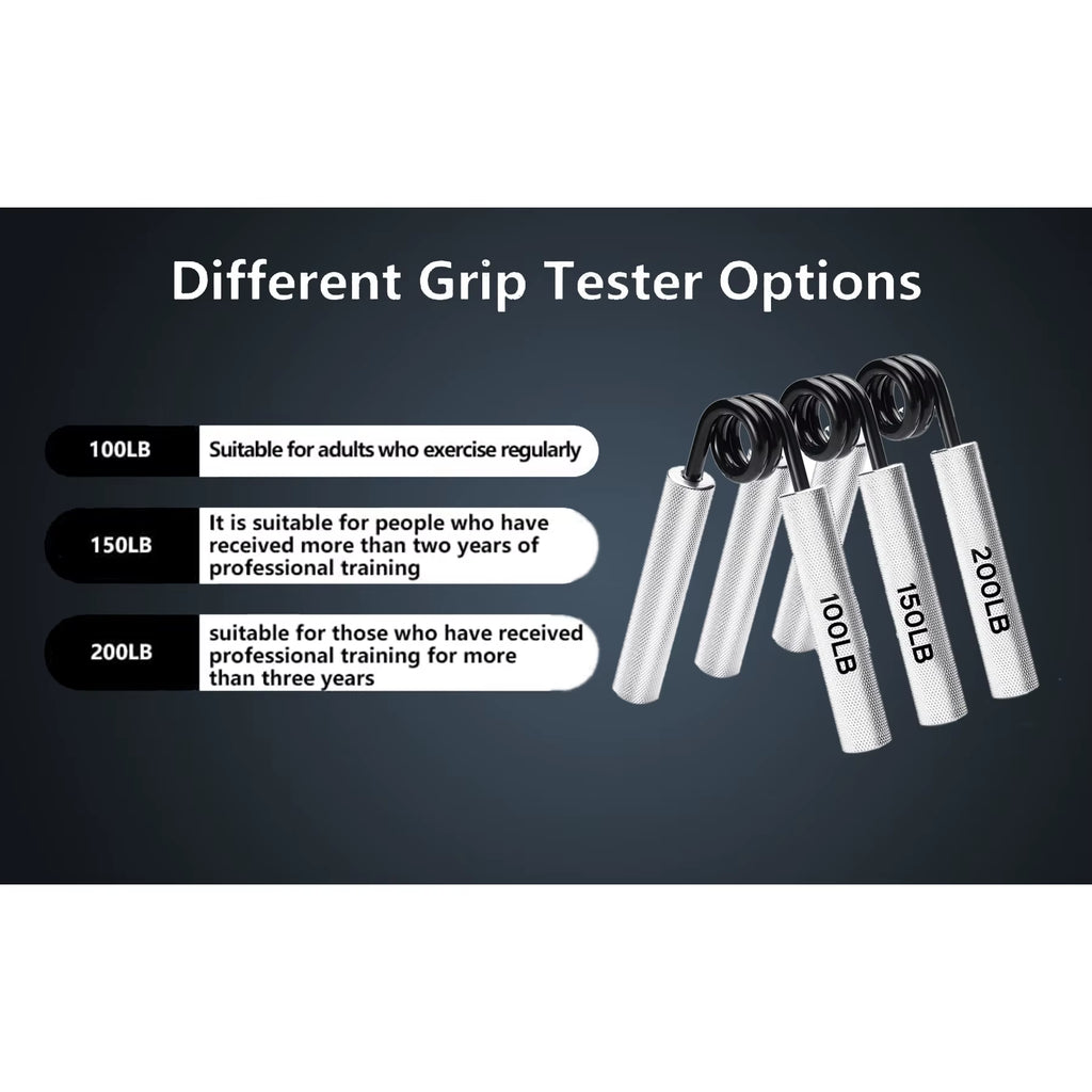 Metal Grip Strength Trainer 100Lb/150Lb/200Lb Grip, Non-Slip Hand Grip for Muscle Strengthening and Hand Rehabilitation Exercise