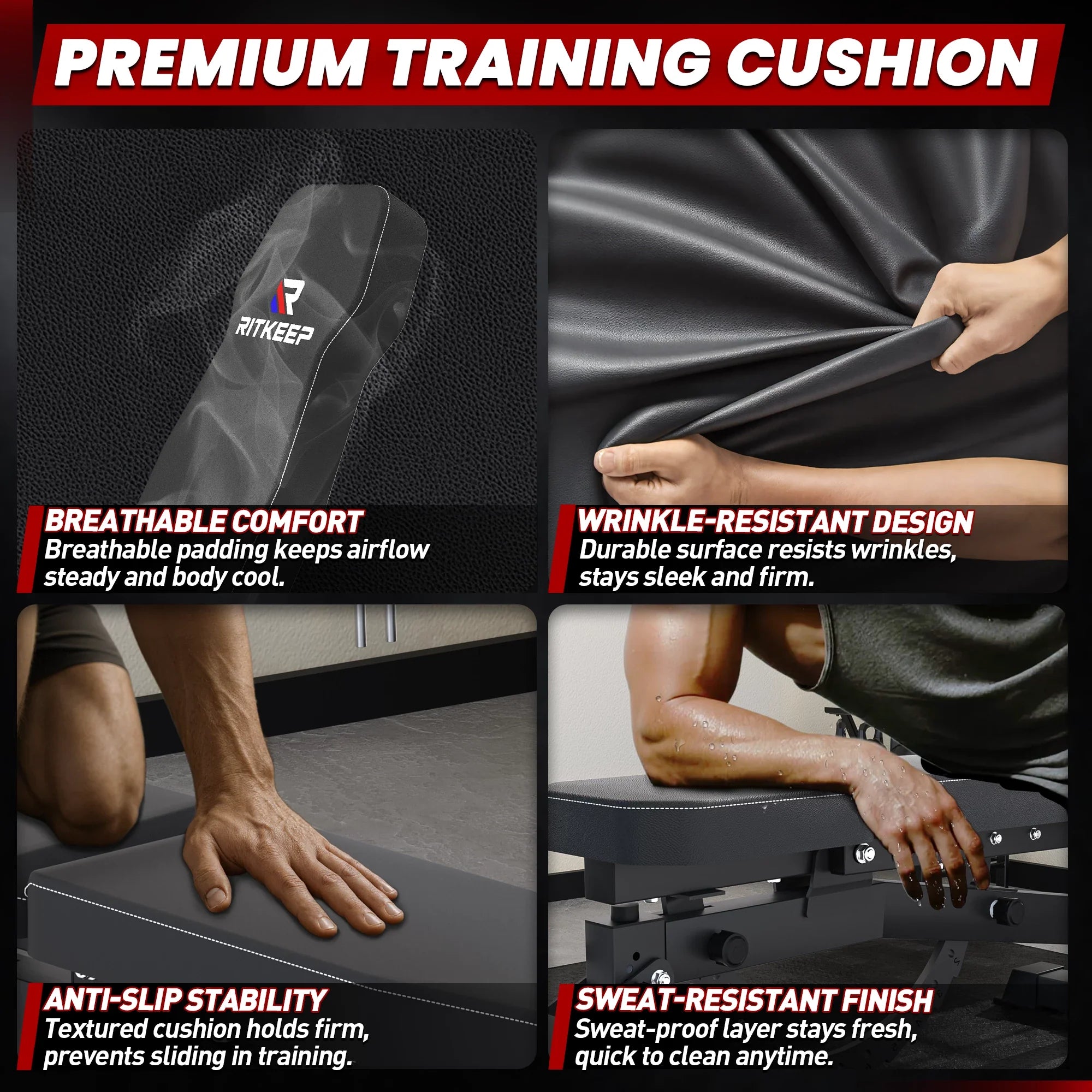 RAB-2000 Adjustable Weight Bench with Leg Attachment