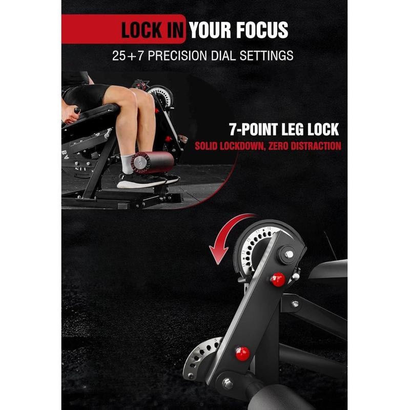 【Tiktokshopblackfriday】Gwmd Leg Extension and Curl Machine, Adjustable Leg Curl Machine, Seated Leg Extension and Lying Curl Machine for Home Gym, Leg Workout Equipment with Cable System