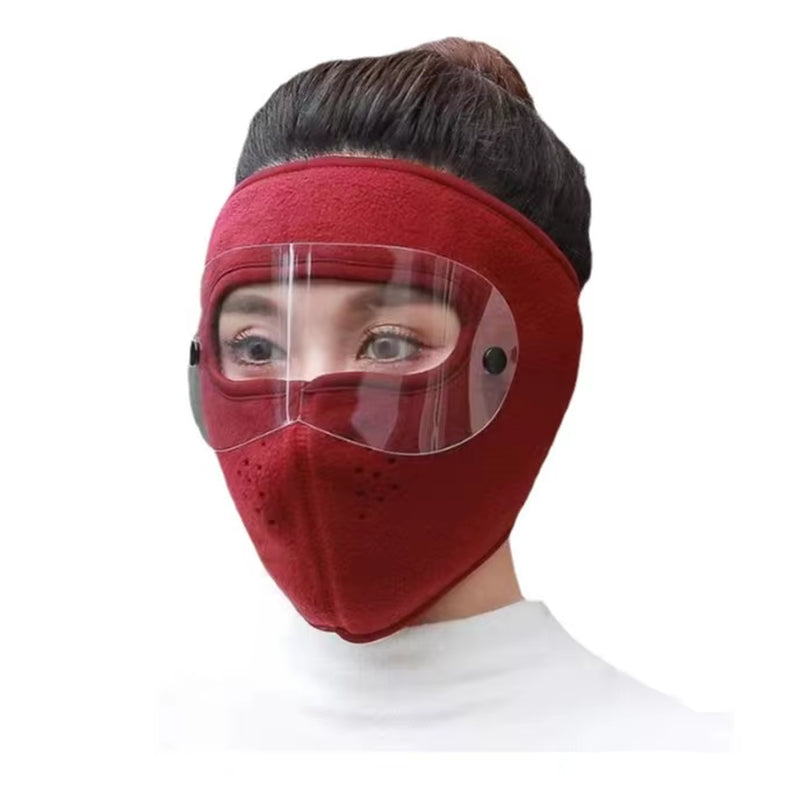 Winter Warm Face Shield Goggles Face Windproof Mask Thickened Wind Cold Protection Mask Men Women Riding Ear Face Protection