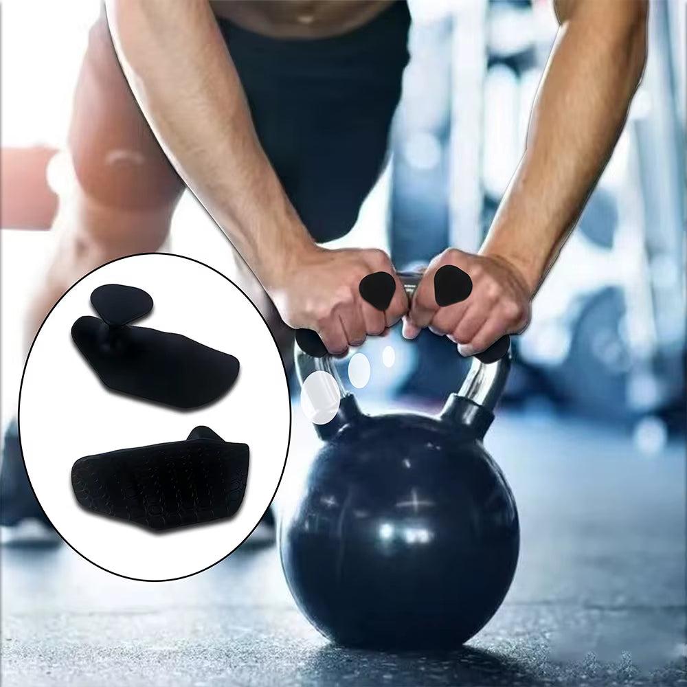 A Set of Silicone Gymnastics Grip Fingerless Fitness Gloves, Male and Female Pull Grip Cross Training Palm Grip Handle Protectio