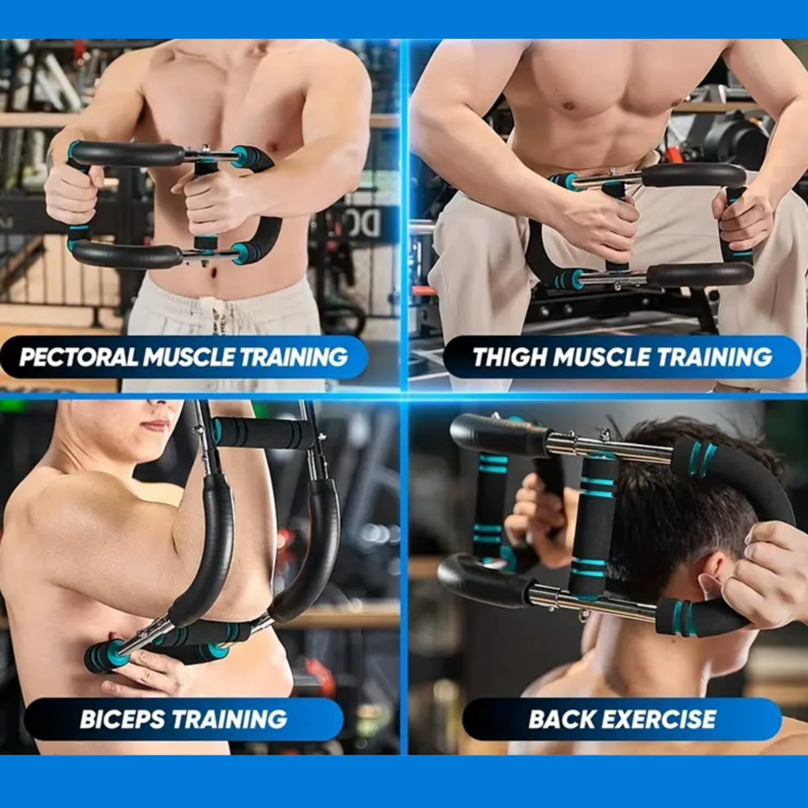 Hand Gripper Strengths Adjustable U Shape Chest Arm Exerciser Home Gym Fitness Equipment Multifunctional Wrist Power Trainer