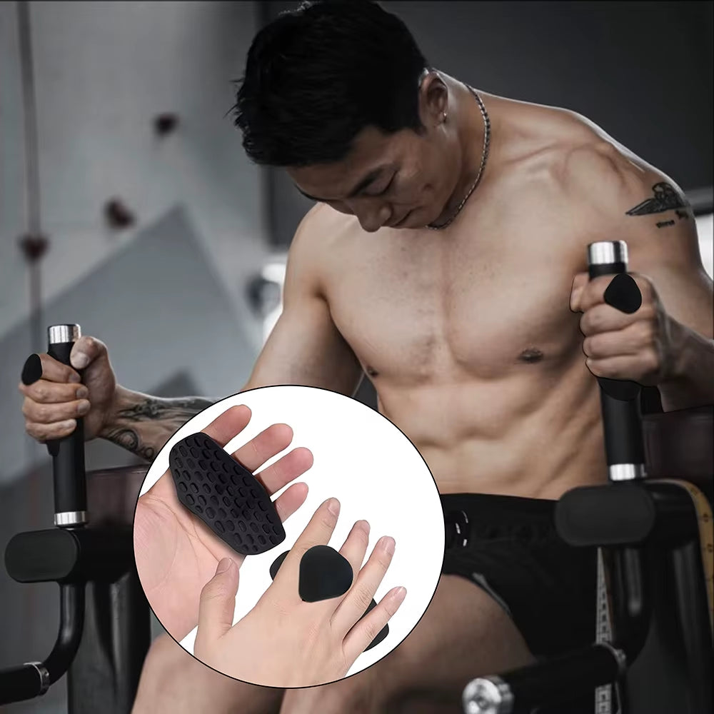 A Set of Silicone Gymnastics Grip Fingerless Fitness Gloves, Male and Female Pull Grip Cross Training Palm Grip Handle Protectio