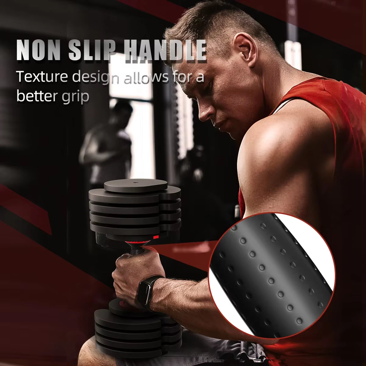 Strength Training Dumbell Set 24Kg 25Lb 55Lb Weight Adjustable Dumbbells for Men and Women