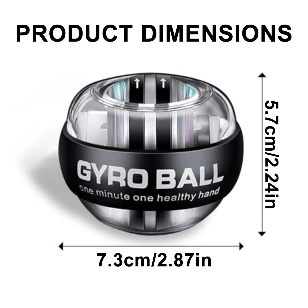 Gyro Ball Powerball Gyroscope Auto-Start for Wrist Forearm Exerciser Power Ball for Muscles Strengthening with 5 Colors LED