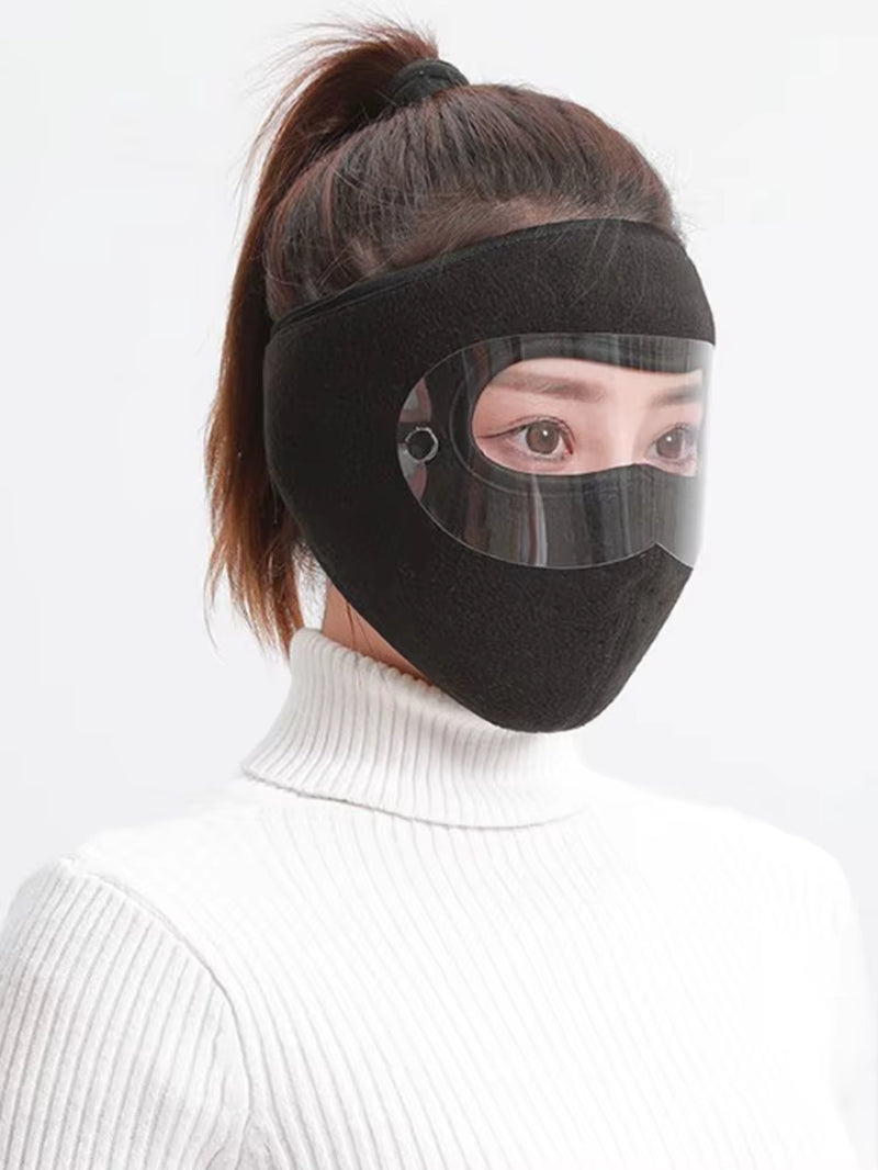 Winter Warm Face Shield Goggles Face Windproof Mask Thickened Wind Cold Protection Mask Men Women Riding Ear Face Protection
