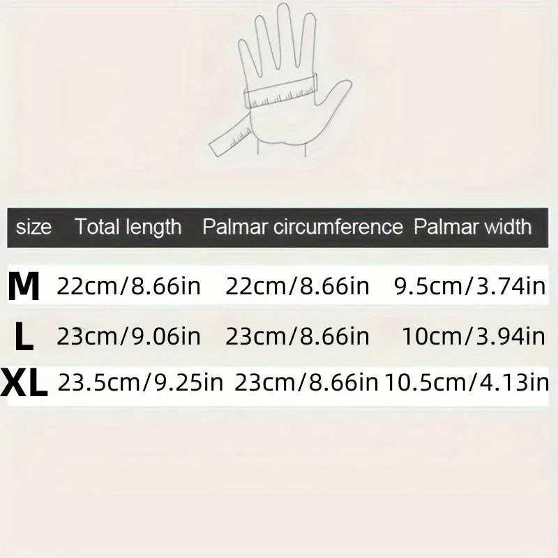 Winter Gloves for Men Waterproof Windproof Cold Gloves Snowboard Motorcycle Riding Driving Warm Touchscreen Zipper Glove