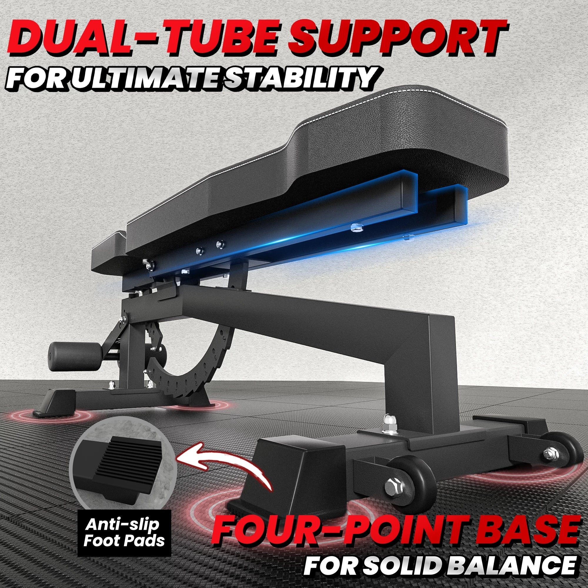 RAB-2000 Adjustable Weight Bench with Leg Attachment