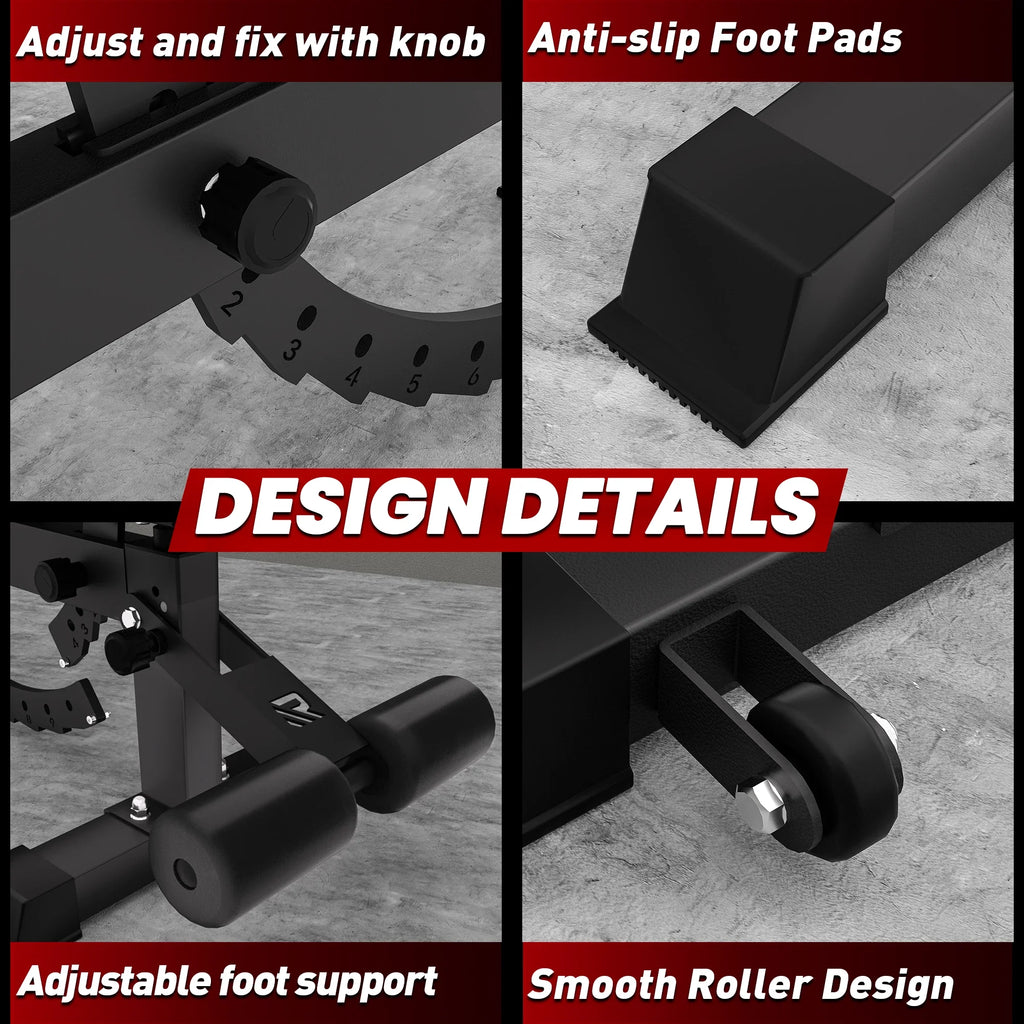 RAB-2000 Adjustable Weight Bench with Leg Attachment
