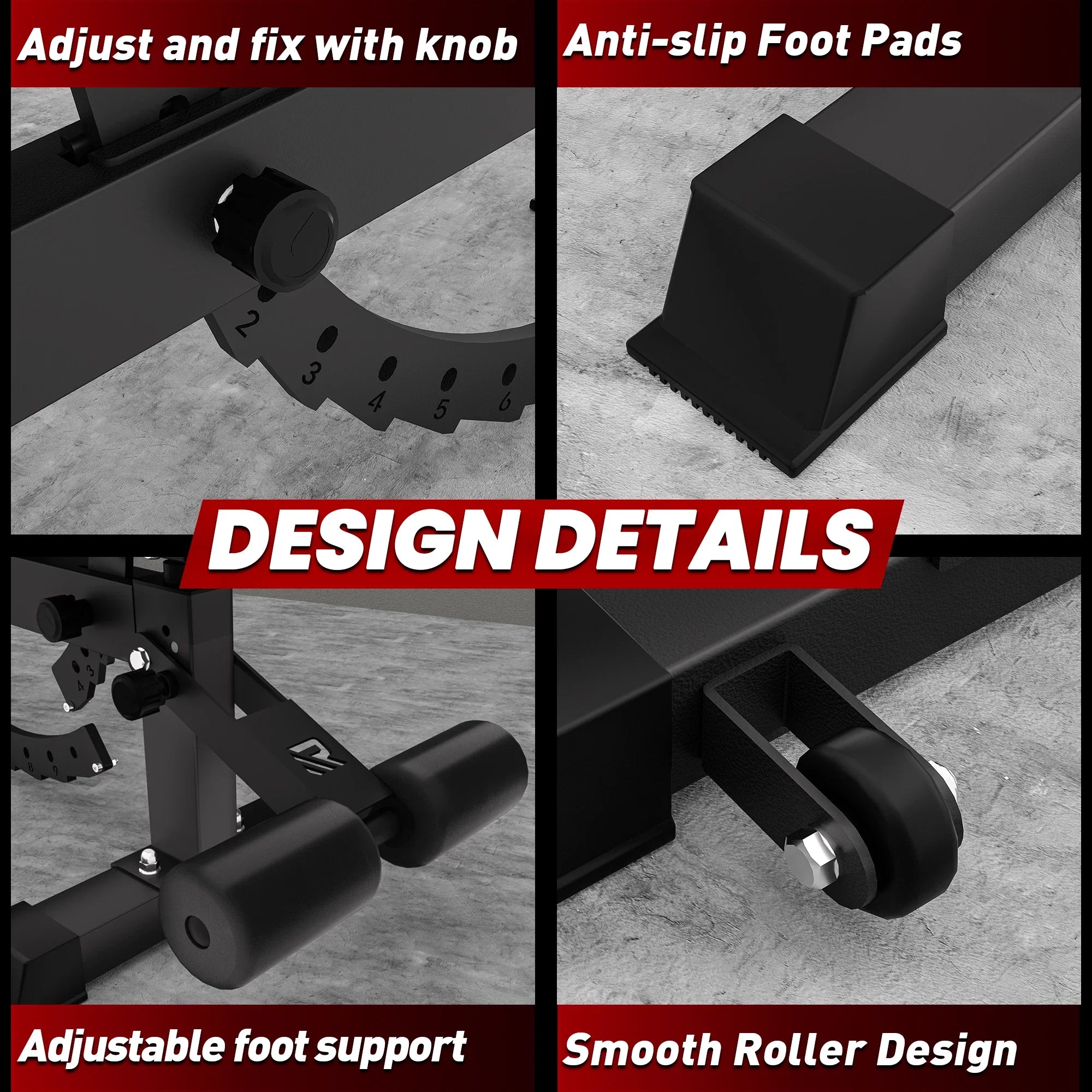 RAB-2000 Adjustable Weight Bench with Leg Attachment