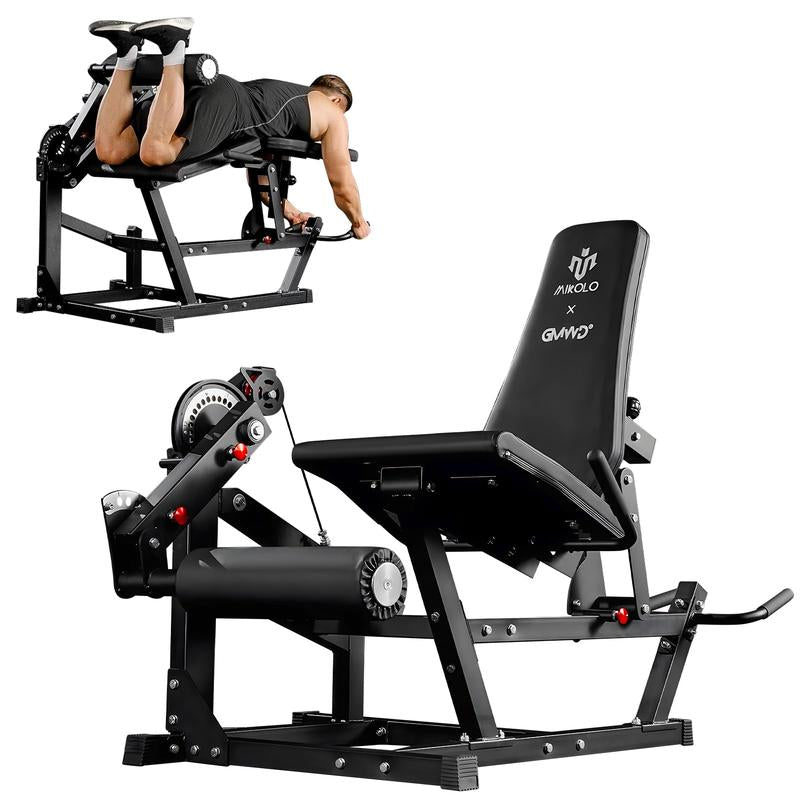 【Tiktokshopblackfriday】Gwmd Leg Extension and Curl Machine, Adjustable Leg Curl Machine, Seated Leg Extension and Lying Curl Machine for Home Gym, Leg Workout Equipment with Cable System