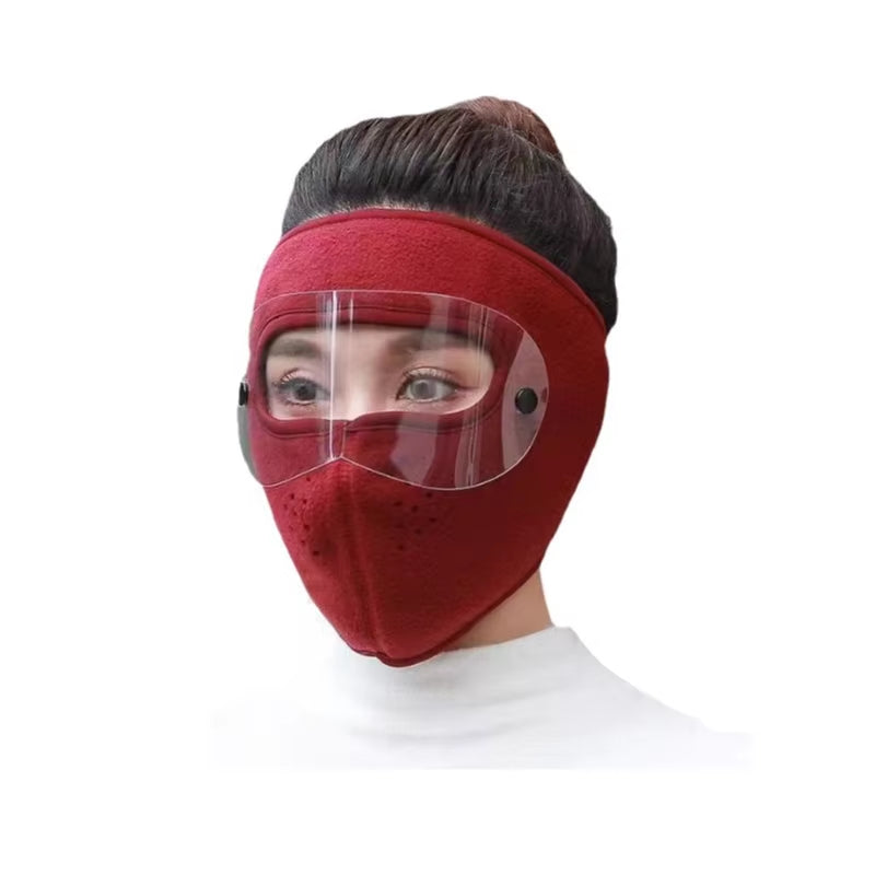 Winter Warm Face Shield Goggles Face Windproof Mask Thickened Wind Cold Protection Mask Men Women Riding Ear Face Protection