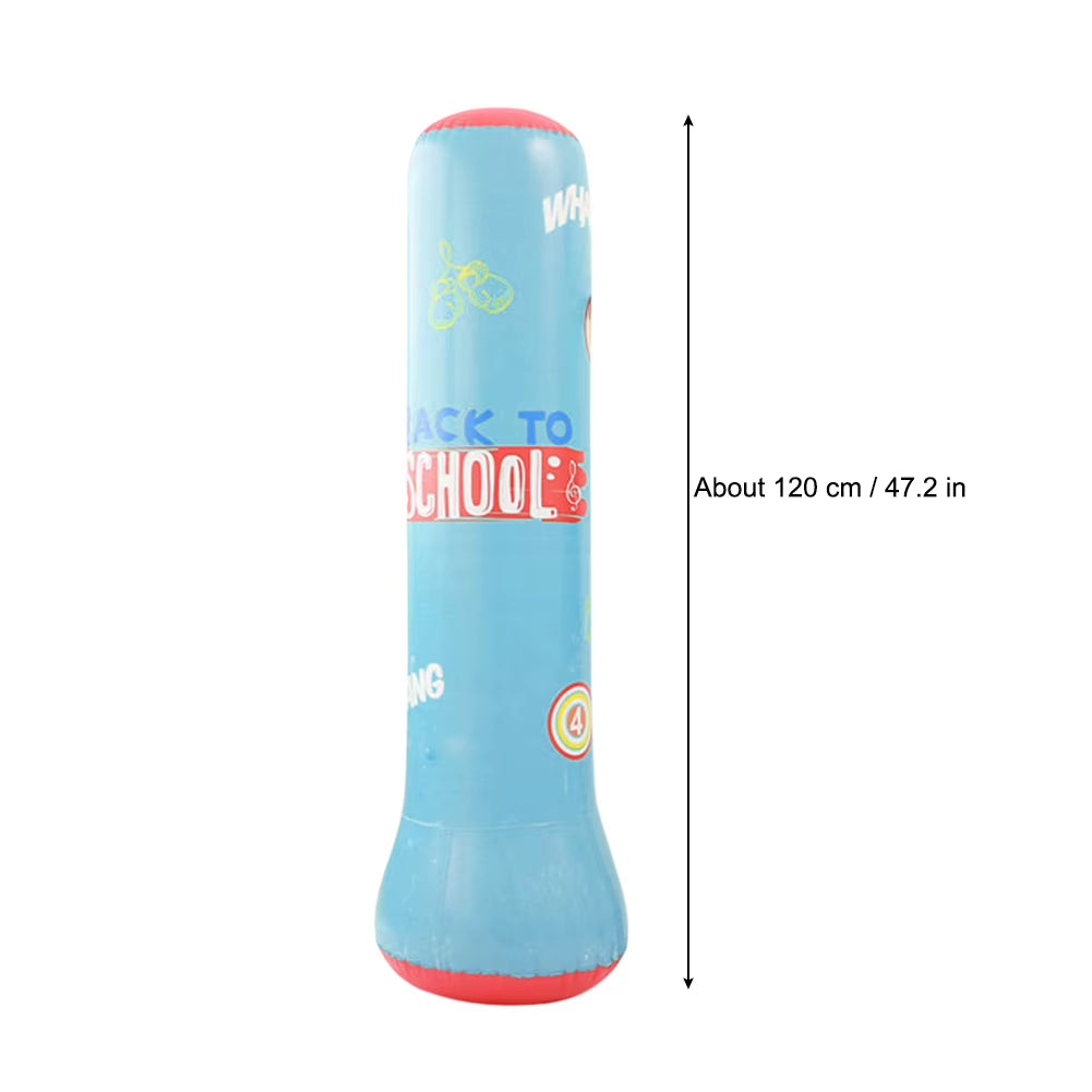 160Cm Boxing Punching Bag Inflatable Free-Stand Tumbler Muay Thai Training Pressure Relief Bounce Back Sandbag Kickboxing Bag