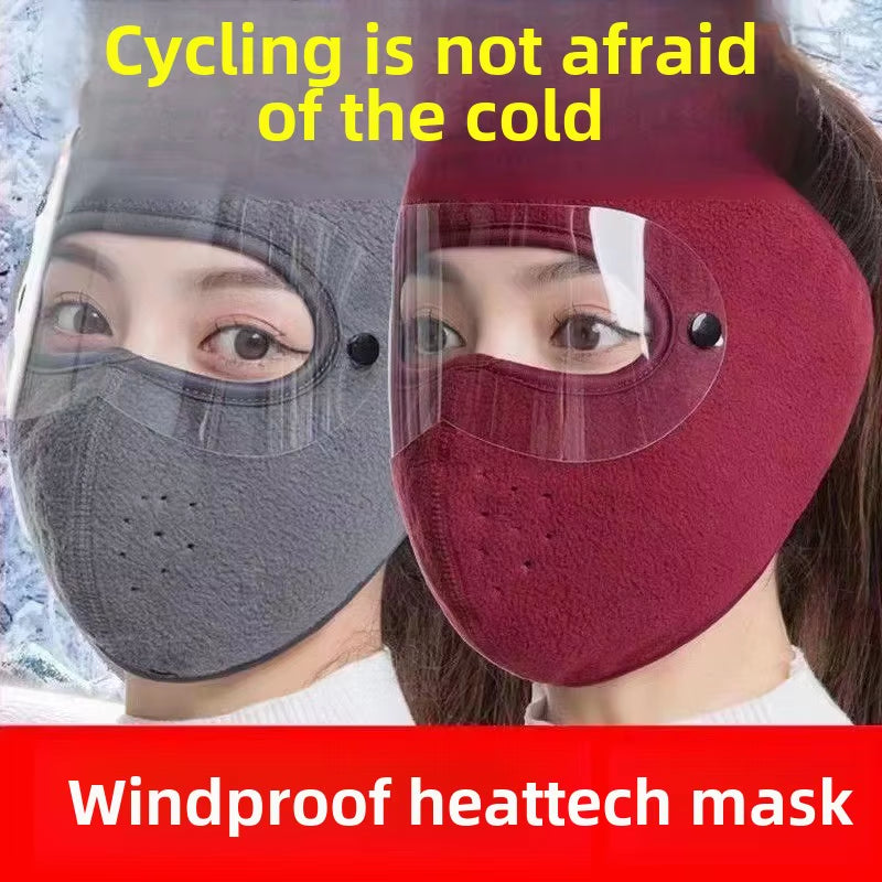 Winter Warm Face Shield Goggles Face Windproof Mask Thickened Wind Cold Protection Mask Men Women Riding Ear Face Protection