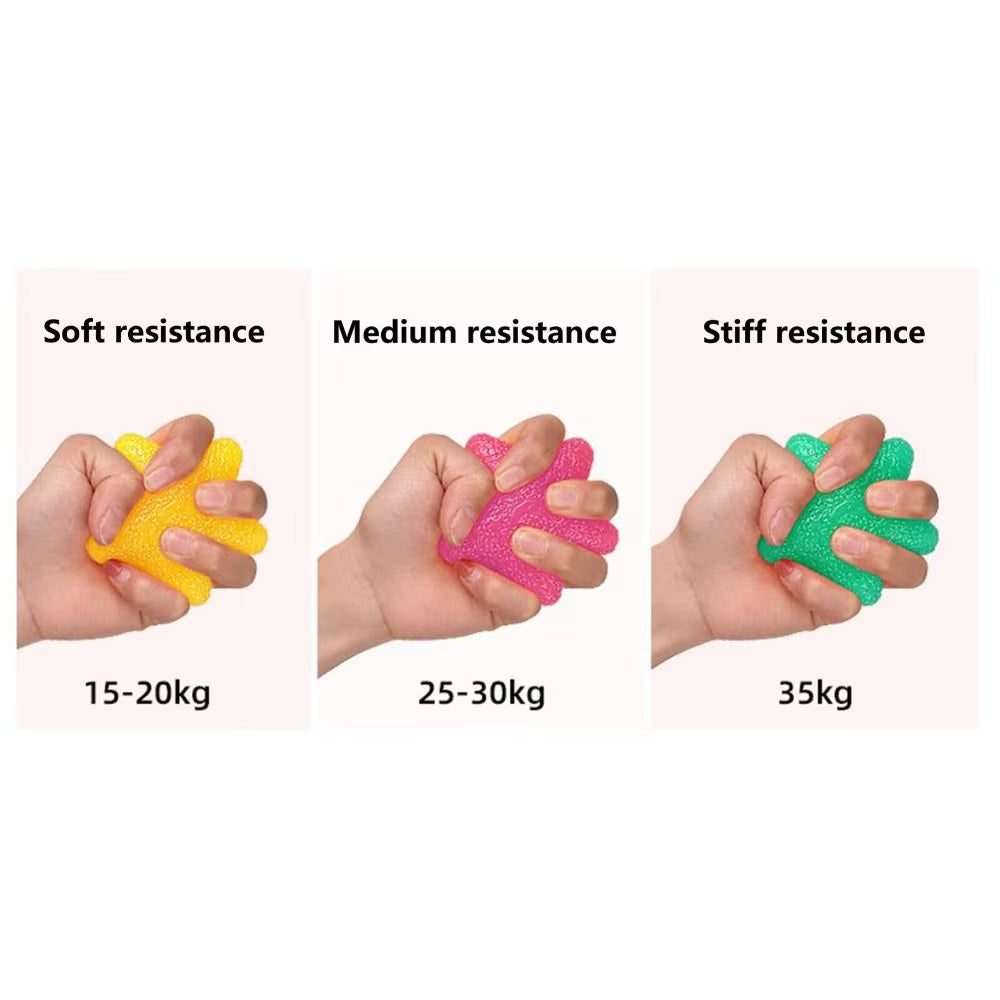 New Silicone Hand Grip Trainer Grip Training Exercise Squeeze Hand Stress Ball Squeeze Stress Relief Grip Strength Balls