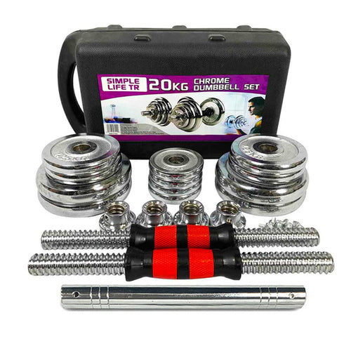 5-44LBS Adjustable Cast Iron Dumbbell Sets with Portable Packing Box