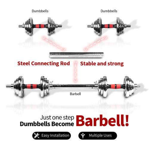 5-44LBS Adjustable Cast Iron Dumbbell Sets with Portable Packing Box