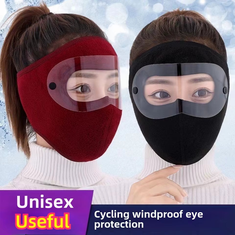 Winter Warm Face Shield Goggles Face Windproof Mask Thickened Wind Cold Protection Mask Men Women Riding Ear Face Protection