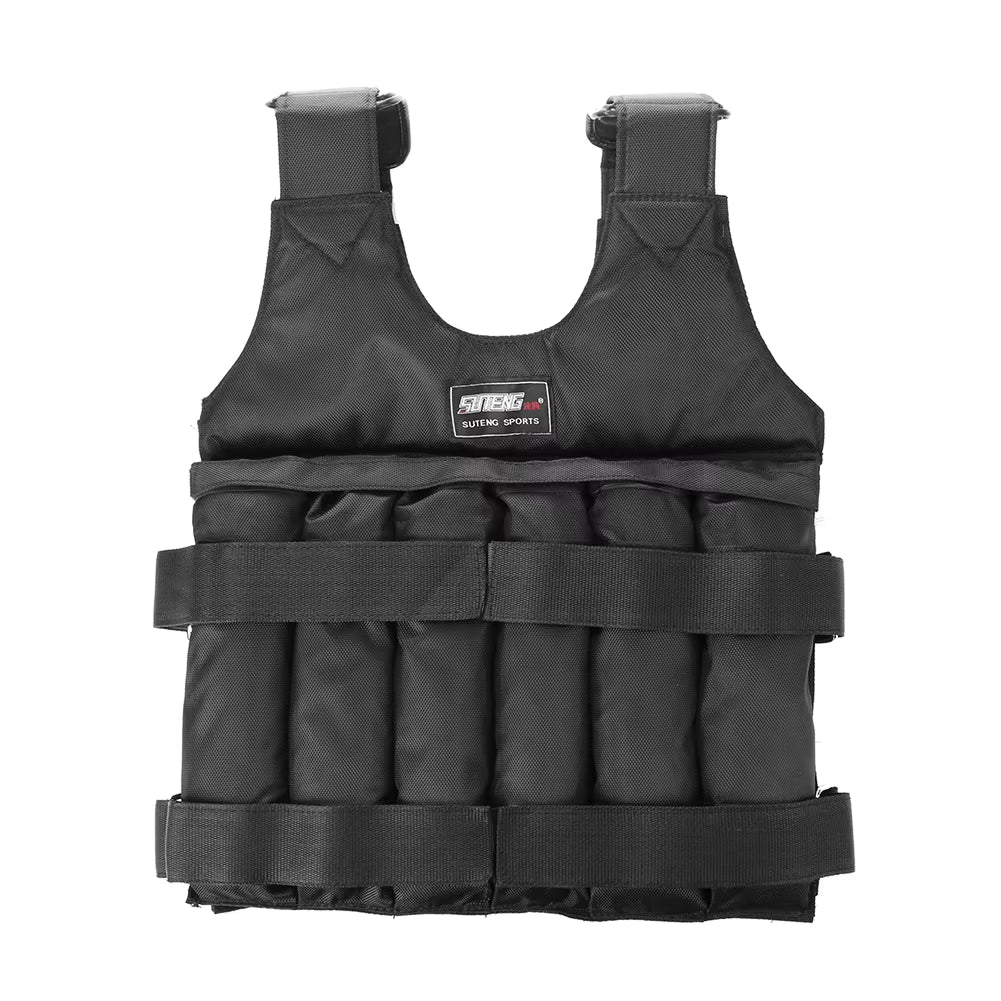 1 - 110LBS Adjustable Weighted Vest Running Loading Weighted Vest Training Workout Fitness Adjustable Waistcoat Jacket Man Women
